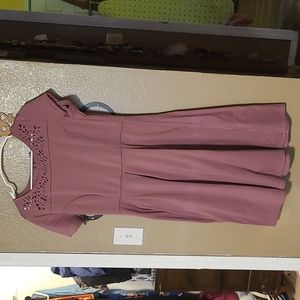 Mauve calf length dress